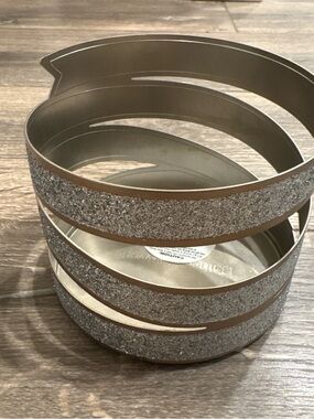 Bath & Body Works Gold Glitter 3 Wick Candle Holder